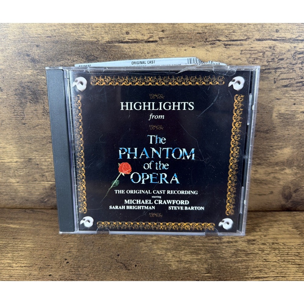 Phantom of the Opera Highlights Audio CD 1987 Michael Crawford Sarah Brightman